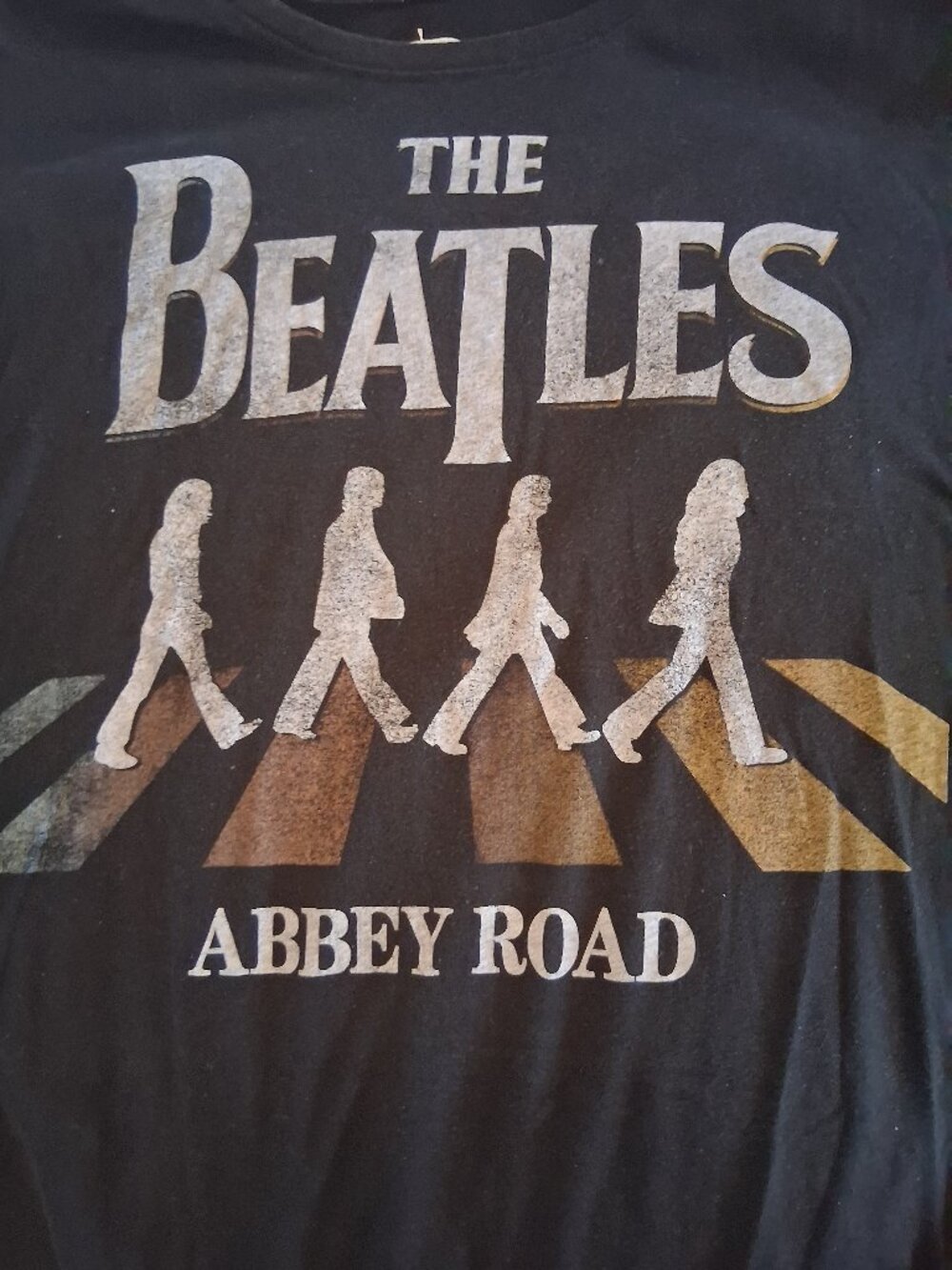 Vintage The Beatles Abbey Road Men's Black T Shirt Size L